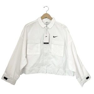 Nike Sportswear Essential Woven Field Jacket Womens Large White DM6243-100